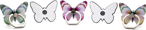 Cute Butterfly Phone Ring Finger Holders, Cell Phone Ring Stands Mount Smartphone Kickstand for Desk 360 Degree Rotation(5Packs)...