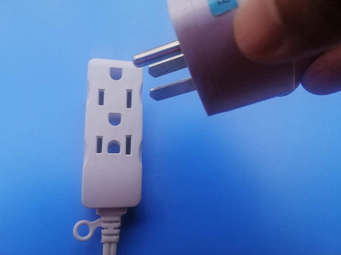 Multi Plug Extender Box,3 Outlet Surge 2 Prong Flat pin Socket Power Strip,3FT,6Ft,9Ft,15Ft Bulb,TV Long Extension Cord, with 3rd Grounding Pin,Wh...