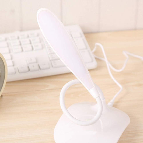 LED Table Lamp,Portable Eye-Protected Flexible Gooseneck Small Desk Lights for Dorm Study Office Bedroom-USB or 3 AA Batteries Powered -Not Includ...