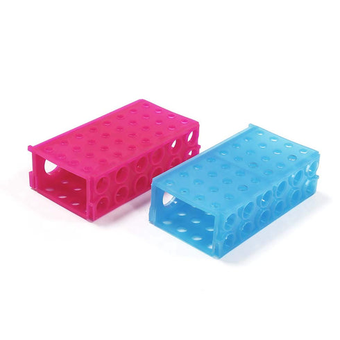 ULAB Plastic Multipurpose 3-Way Centrifuge Tube Rack Set, 2 Colors Red Blue, PP Material, Suitable for Tubes of Dia.?30mm, UTR1017...