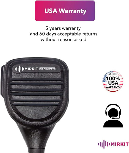 MIRKIT Heavy Duty Speaker Mic Compatible with Baofeng UV-5R, BF-F8HP, UV-82, UV-82HP. Push to Talk Microphone & Lanyard Ham Radio Operator. Radio ...