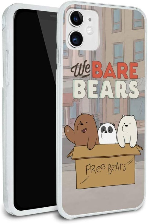 We Bare Bears Baby Bears Protective Slim Fit Hybrid Rubber Bumper Case Fits Apple iPhone 8, 8 Plus, X, 11, 11 Pro,11 Pro Max...