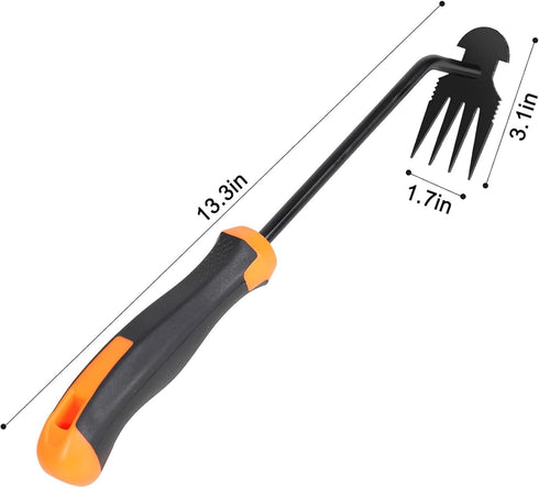 Garden Weeder Tool with Extra Long Handle, Portable Weed Puller for Vegetable Gardens and Backyards...