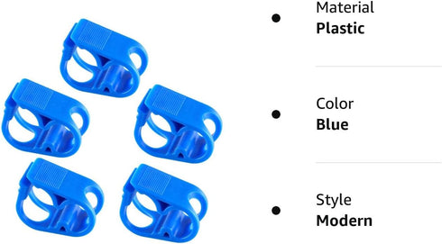 5 Pcs Plastic Tubing Clamps, 1/4" - 1/2" Tube O.D. Adjustable Tube Clamp Shut Off Hose Clamp, Laboratory Pinch Valve Flow Control Hose Clamp?Blue?...