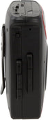 GPX Portable Cassette Player, Compatible With Headphone, 3.54 x 1.57 x 4.72 Inches, Requires 2 AA Batteries - Not Included, Red/Black (CAS337B) Bl...