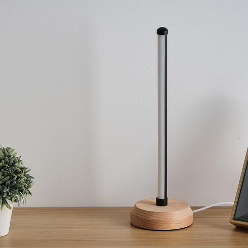 Modern Led Wood Table Lamp, 3-Color Temperature Bedside Lamp,Bedroom Bedside Night Light, Dimmable Led Lighting, Creative Home Decor, Unique House...