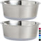 Gorilla Grip Stainless Steel Metal Dog Bowl Set of 2, Rubber Base, Heavy Duty Feeding Dishes, Food Grade BPA Free, Less Sliding, Quiet Pet Bowls f...