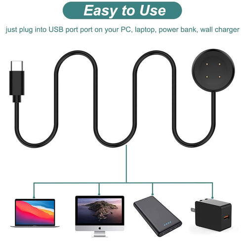 Kissmart Charger Cable for Google Pixel Watch 2, Magnetic Charging Cable Cord for Pixel Watch 2 Smartwatch (1, Black)......