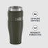 THERMOS Stainless King Vacuum-Insulated Travel Tumbler, 16 Ounce, Army Green...