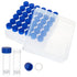 OLYCRAFT 36Pcs 5ml Cryo Tubes Plastic Vials with Screw Caps Small Sample Tubes Test Tubes with Storage Box Plastic Freezing Tubes Clear Vial Blue ...