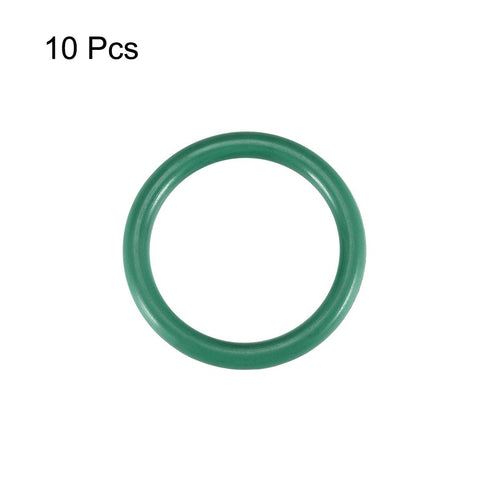 uxcell Fluorine Rubber O-Rings, 26mm OD 19mm ID 3.5mm Width FKM Seal Gasket for Machinery Plumbing, Green, Pack of 10...
