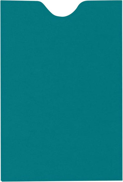 LUXPaper Credit Card Sleeves | 2 3/8" x 3 1/2" | Teal | 80lb. Text | 50 Qty...