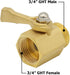 Hooshing Garden Hose Shut Off Valve Heavy Duty Brass 3/4" GHT Garden Hose Connector Water Flow Control Valve...