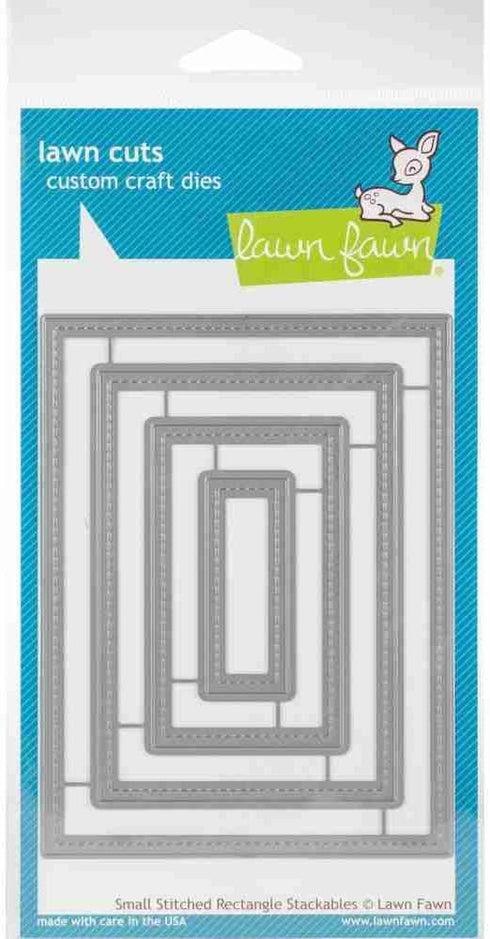 Lawn Fawn Lawn Cuts Custom Craft Die - Small Stitched Rectangle Stackables (LF768)...