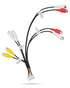 RCA Harness Cable Connector Adapter for Stereo Radio, Fits for Alpine ILXW650 ILX-W650 ILX-W650E ILXW650E, Replace E2703004590...