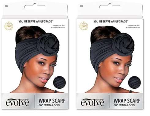 Evolve Wrap Scarf, Black, Large, Pack of 2...