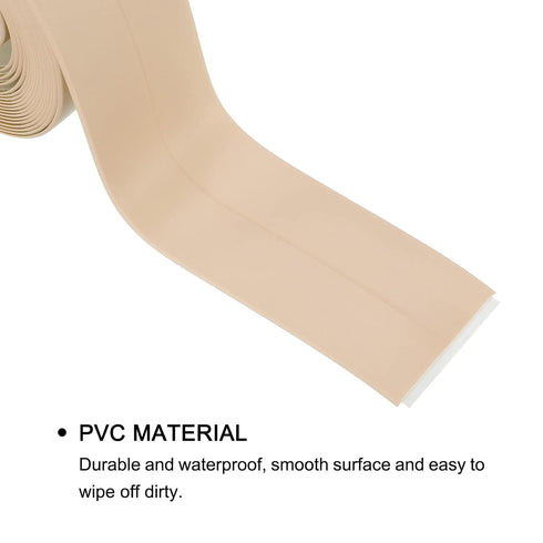 uxcell Waterproof Seal Caulk Strip Tape Self Adhesive 1.5"W x 10.5'L PVC Sealing Tape for Kitchen Bathroom Beige 2Pcs...