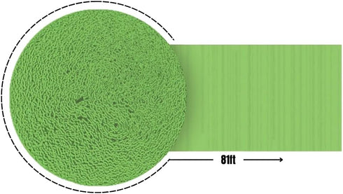 Kiwi Green Crepe Paper Roll - 81' (1 Count) - Great for Stunning DIY Crafts, Party Decor, and More...