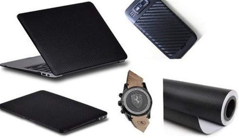3D Carbon Fiber Film Twill Weave Vinyl Sheet Roll Wrap (12" X 60", Black)...