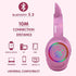 Headphones Cat Ear Wireless Bluetooth 5.3 60H Over Ear, 8H with Led Light Foldable Music Gaming Headset with Aux 3.5mm Mic for Game Pad Tablet Lap...
