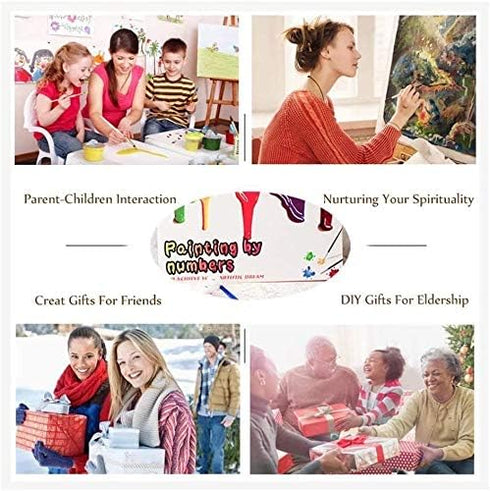 Paint by Number for Adults Kids Beginner, Paint by Numbers Kits on Canvas Painting Kits for Art Crafts Gift, Colorful Lion 16x20inch...