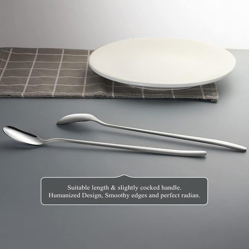 Long Handle Ice Tea Spoons,9.1-Inch Tea Spoons,Coffee Spoon,Ice Cream Spoon,Stainless Steel Long Stirring Spoons Cocktail Mixing Spoons for Cold D...