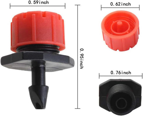 Drip Irrigation Kit Adjustable Drip Irrigation Dripper, Drip Irrigation Tee Rod Connector, Lawn and Herb Garden Irrigation Hose Fitting Sprinkler ...