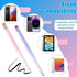 7 Pack Stylus Pens for Touch Screens,Smozer 2 in 1 Fiber Tips+Rubber Tips Touchscreen Pen for iPad iPhone Tablets Samsung Galaxy All Universal Tou...
