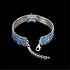 Dogs Kingdom Amazing 3 Rows Rhinestones Necklace Pet Cat Dog Collar Bling Rhinestone Bone Jewelry Party Wedding Accessories,Dark Blue,M:10-12" Nec...