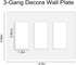 Screwless Decorator Wall Plates 3-Gang Switch Outlet Electrical Cover Pate Unbreakable Thermoplastic Faceplate for Decorative Receptacle Outlet Sw...
