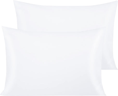 NTBAY Egyptian Cotton Queen Pillowcases - Set of 2, 500 Thread Count Cotton Pillowcases - Soft and Breathable Envelope Closure Pillow Cases - 20x3...