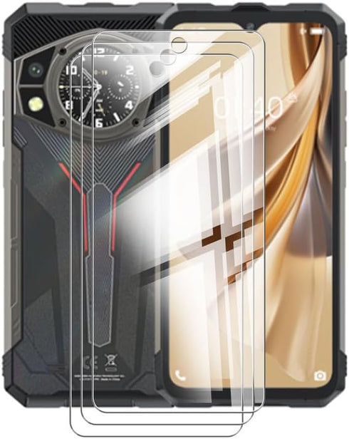 [3 Pack Compatible for Cubot Kingkong AX (6.58") Screen Protector, Tempered Glass 2.5D Arc Edges 9 Hardness HD Bubble-Free for Cubot Kingkong AX...