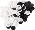 BaoQiu 15mm White Black Plastic Buttons 5/8 Inch Pack of 150 Pcs Sewing Resin Buttons Four Holes DIY Craft Buttons...