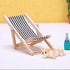 Miniature Beach Chair Props Miniature Dollhouse Folding Chairs Doll House Mini Folding Chairs Mini Lounge Chair Models for Dollhouse Home Desk Gar...