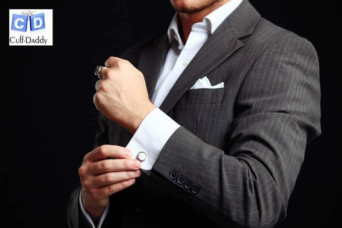 Booze and Cup Silver Cuff Links with Presentation Box...