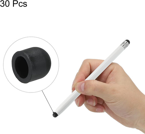 MECCANIXITY 30pcs 8mm Stylus Pen Fine Tips Conductive Rubber Capacitive Touch Screen Pens Tip Soft Universal Replacement...