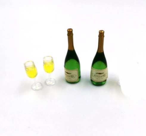 Doll House Furnitures Champagne Glasses Set Miniature Dollhouse Toy Kitchen Wine Cabinet Decoration Accessories 1 12 Scale...
