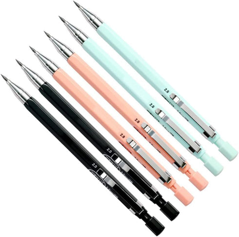 3Pcs 2.0mm 2B Propelling Pencils Candy Color Mechanical Pencil Drawing Writing for Kids Girl Gift School Supplies Students Stationery Professional...