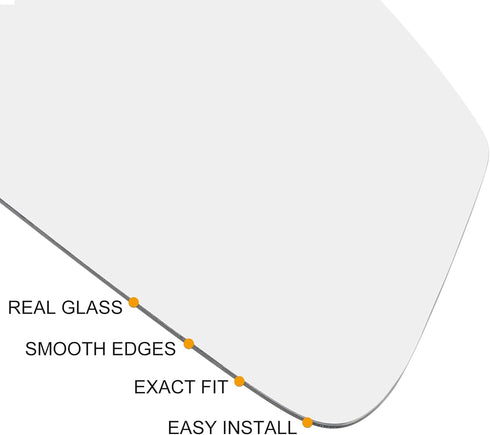 X AUTOHAUX Car Rearview Mirror Glass Replacement with Backing Plate Heated Left Side Driver Side for Chevrolet Cruze...