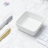 Candy Color Ceramic Paper Clip Holder for Desk Cute Paperclips Dispenser 3.5Inch Square Paper Clips Organizer Binder Clip Holder (White Paper Clip...
