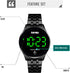 Touch Screen Digital LED Watch Green Highlight Backlight Stainless Steel WatchBand Waterproof Casual Sport Mens Womens Boys Watch...