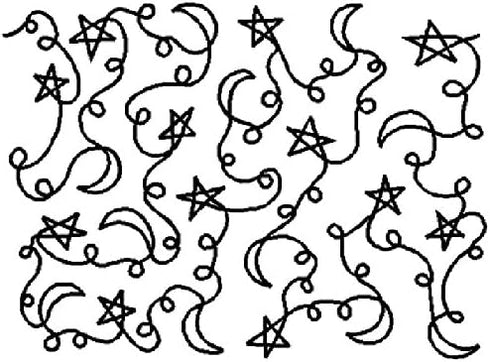 Quilting Creations Stars and Moons Quilt Stencil...