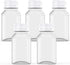 Axe Sickle 5 Pcs 8 Ounce Juice Bottles Plastic Milk Bottles Bulk Beverage Containers with Tamper Evident Caps Lids White for Milk, Juice, Drinks a...