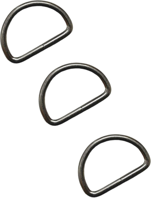 TSJ 20 Pack of Metal D Rings Heavy Duty 1 Inch D-Ring for Sewing, Keychains, Belts and Dog Leash, DIY Crafts (Gun Black)...