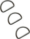 TSJ 20 Pack of Metal D Rings Heavy Duty 1 Inch D-Ring for Sewing, Keychains, Belts and Dog Leash, DIY Crafts (Gun Black)...