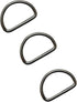 TSJ 20 Pack of Metal D Rings Heavy Duty 1 Inch D-Ring for Sewing, Keychains, Belts and Dog Leash, DIY Crafts (Gun Black)...