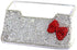 Bling Pure Handmade Bling Bling Rhinestones Stainless Steel Metal Business Card Holder Name Card Case (Red bow)...
