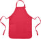 DALIX Apron Commercial Restaurant Home Bib Spun Poly Cotton Kitchen Aprons (2 Pockets) in Red...