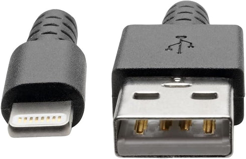 Tripp Lite Heavy Duty USB to Lightning Charging & Data Cable, Heavy Duty with Braided Jacket, MFi Certified for Apple iPhone, iPad & iPod - 3 Feet...