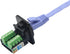 RJ45/8P8C D-Type Panel Mount Ethernet Extender Cat5E Terminal Solderless Network Adapter Keystone Jack Crimping Data Female Connector with Screw...